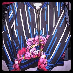 Floral & stripe women’s lightweight bomber 💣
